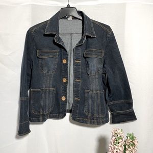 EUC Denim Jacket, Flattering Seaming thru-out, 2x